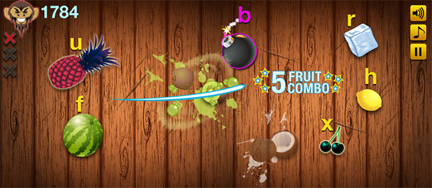 typing games fruit ninja