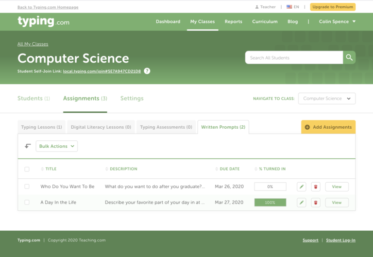 New Feature: Assignments! (and much more) | Typing Blog