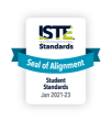 Selo de Alinhamento com o ISTE do Typing.com em relação aos Padrões ISTE para Estudantes